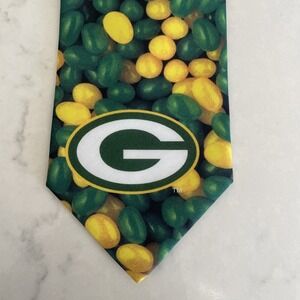 NFL 97 Green Bay Packers Jelly Bean Ralph Marlin Necktie Game Day Easter Draft